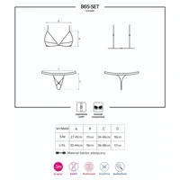 Set Obsessive 865-SET Negru L-XL