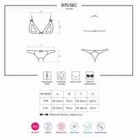 Set Obsessive 870-SEC Roșu S-M