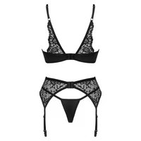 Set Obsessive Bellastia 3 Piese Negru XS-S