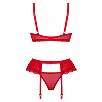 Set Obsessive Chilisa 3 Piese Roșu XL-2XL