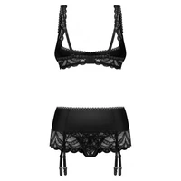 Set Obsessive Lecille 3 Piese Negru S-M