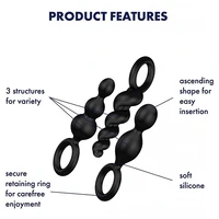 Set Satisfyer De Accesorii Pentru Satisfacție Anală Negru