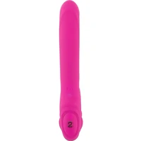 Strapless Strap On Cu 2 Vibratoare Reîncărcabil Roz