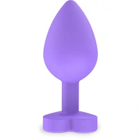ToyJoy Secret Heart Plug Anal Din silicon 8 cm Bază Inimă Mov