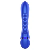 Triple Love Vibrator Rabbit Multifuncțional Albastru