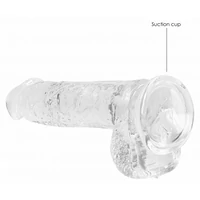 Ultra Realistic 17cm Cu Testicule Transparent