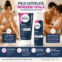 Veet EXPERT Set Epilare Intimă Cremă și Spumă
