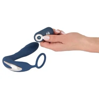 Vibrating Prostate Plug With Ring Albastru