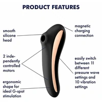 Vibrator Clitoridian Dual Kiss Satisfyer Negru