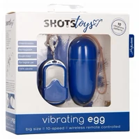 Vibrator Egg 10 Speed Remote Big Albastru