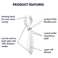 Vibrator Pentru Cuplu Multifun 3 Alb