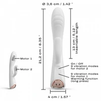 Vibrator Rabbit Dorcel Flexi Heating Alb