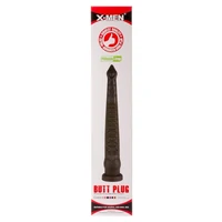 X Men Plug Anal PVC Negru cu Ventuză, 59 cm, Stimulare