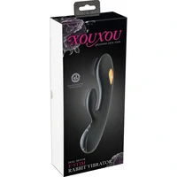 Xouxou Rabbit E Stim, 10+10 Moduri, Reîncărcabil Negru