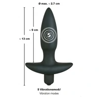 You2Toys Plug Anal Mic Negru 5 Viteze silențios