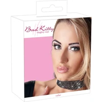 Zgardă Rhinestone Choker Negru