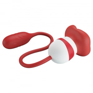 Pretty Love Aliyah – Stimulator Dublu, USB Reîncărcabil Roșu