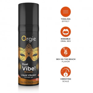 Gel Orgie Dual Vibe Vibrator Lichid Sex On The Beach 15 ml