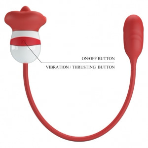 Pretty Love Aliyah – Stimulator Dublu, USB Reîncărcabil Roșu