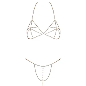 Cottelli Set Lanț Auriu cu Ștrasuri, 2 Piese Cottelli Set Lanț Auriu cu Ștrasuri, 2 Piese pe Denysa.ro
