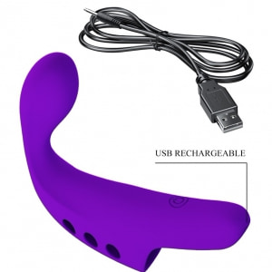 Pretty Love Gorgon Vibrator Pentru Deget Reîncărcabil 10 Moduri Mov