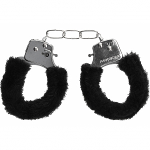 Catuse Sexuale Pleasure Handcuffs Furry Negru