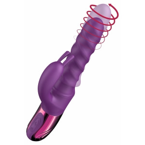 Vibrator Rotativ Cu Împingere Swirl Rabbit Mov pe Denysa.ro