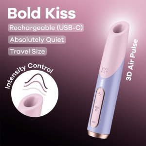 Satisfyer Bold Kiss Stimulator Clitoridian cu 30 de programe Mov