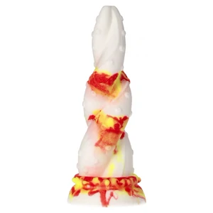 Jafarlo Monster – Dildo Din Silicon cu Ventuză Roșu pe Denysa.ro