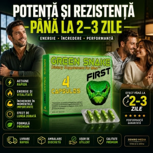 4 Pastile Green Snake Potență Și Rezistență 2–3 Zile