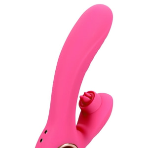Loveline Rabbit Heat – Limbă Oscilantă, încălzire 13.5 cm Roz