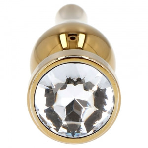 Plug Anal Mini 10 cm Auriu cu Bijuterie Toyz4lovers