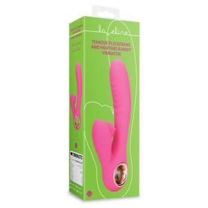 Loveline Rabbit Heat – Limbă Oscilantă, încălzire 13.5 cm Roz