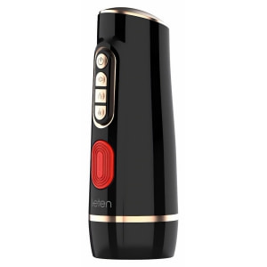 Leten Masturbator Electric 10 Viteze cu Mod Scurgere Negru