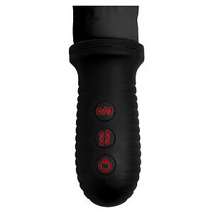 8X Auto Pounder Vibrating and Thrusting Dildo with Handle Negru