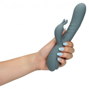 Vibrator Rabbit Loveline By Shots Pentru Stimulare Dublă Gri