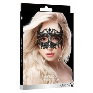 Empress Venetian Lace Mask Negru