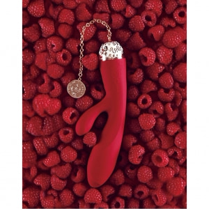 Vibrator Rabbit Rosalie pentru Punctul G și Clitoris Roșu