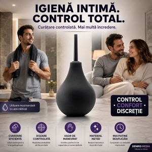 Anal Irigator Medium Negru