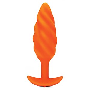 Anal Plug B-Vibe Swirl Portocaliu pe Denysa.ro