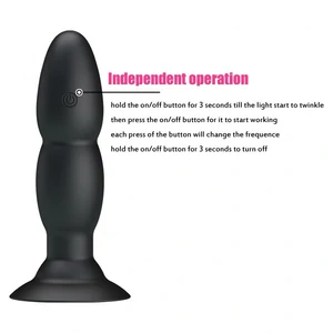 Anal Plug Rotativ Cu Vibrație Și Plăcere Intensă Negru