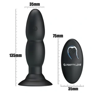 Anal Plug Rotativ Cu Vibrație Și Plăcere Intensă Negru