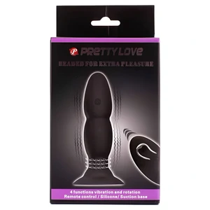 Anal Plug Rotativ Cu Vibrație Și Plăcere Intensă Negru