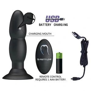 Anal Plug Rotativ Cu Vibrație Și Plăcere Intensă Negru