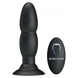 Anal Plug Cu Vibrații Pretty Love Beaded Negru pe Denysa.ro