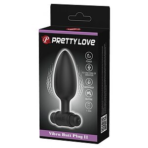 Anal Plug cu Vibrații Pretty Love II Negru