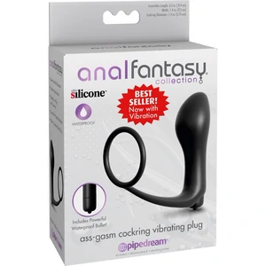 Anal Plug Cu Vibrații Și Inel Negru