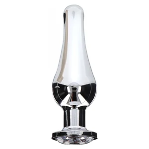 Anal Plug Diamond Bijou Medium Argintiu