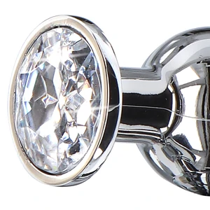 Anal Plug Diamond Bijou Medium Argintiu
