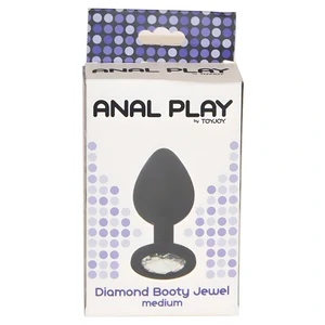 Plug Anal Mediu ToyJoy Bijuterie Negru